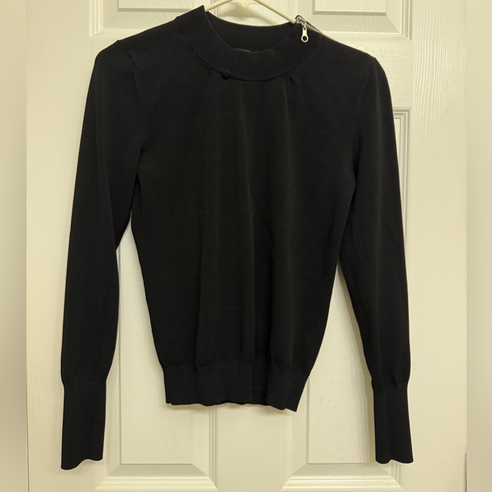Louis Vuitton Black Sweater with Zipper Detail